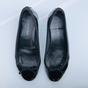 Repetto Camille Rubber Sole Patent Leather in "Noir" Black - Size 38.5 EU/7.5 US